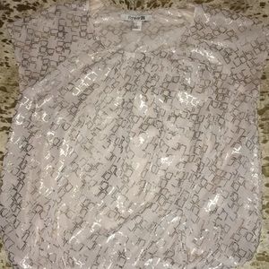 Cream and gold forever 21 small top